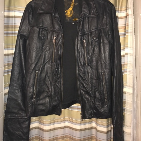 volcom leather jacket